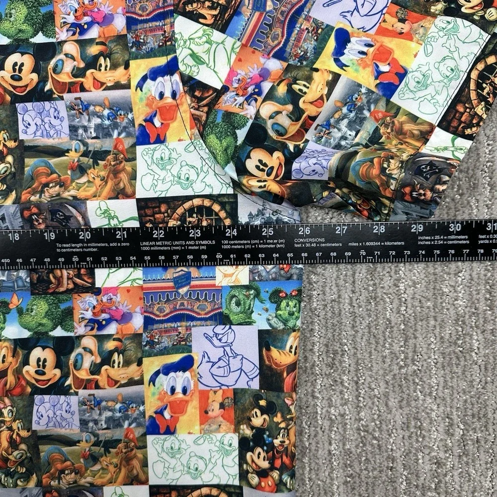 Disney Parks Mickey Mouse and Friends‎ Button-Up Camp Shirt AOP EUC XXL